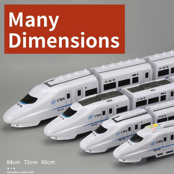 Electric Train Toy Simulation High Speed Railway Harmony Train Model Educational Toys For Boys Girls Gifts Large Size 78cm