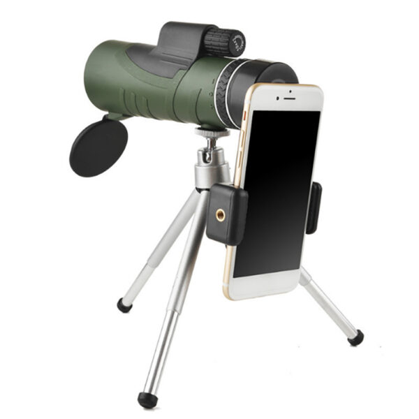 80 x 100 Monocular Telescope, With BAK-4 Prism And FMC Lens, High Power Single Tube Outdoor Telescope With 360° Tripod For Travel, Hiking black