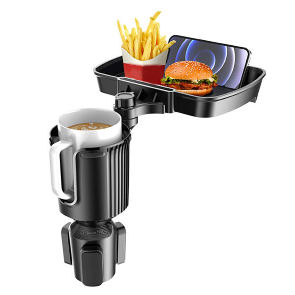 Car Food Holder Tray 360° Rotation Drink Holder Bracket Swivel Organizer For Car Travel Accessories Gadgets black