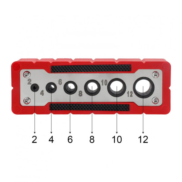 2-12mm Vertical Pocket Hole Jig 9-Hole Drill Bit Guide Jig Positioner Locator CNC Engraving Scale Wood Panel Hole Puncher Locator Woodworking Joints Tool 2-12mm