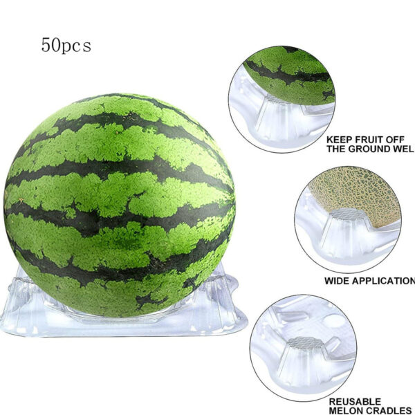 50 Pcs Melon Watermelon Cradles, Plastic Plants Garden Support Protectors For Watermelon Squash Pumpkin Vegetable Support Protective Stands 40lb 50pcs