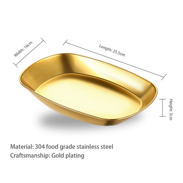 Stainless Steel Plates, Camping Plate, Lightweight Portable Stainless Steel Dishes, Durable Bread Dessert Tableware