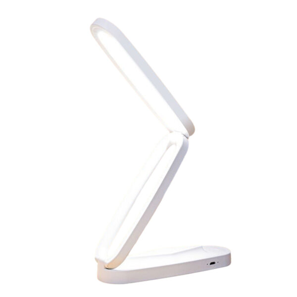 LED Desk Lamp For Office Home Rechargeable Battery Operated 3000k-4500k-6000k 3 Brightness Dimmable Wireless Reading Lamp Flexible Foldable Desk Light white