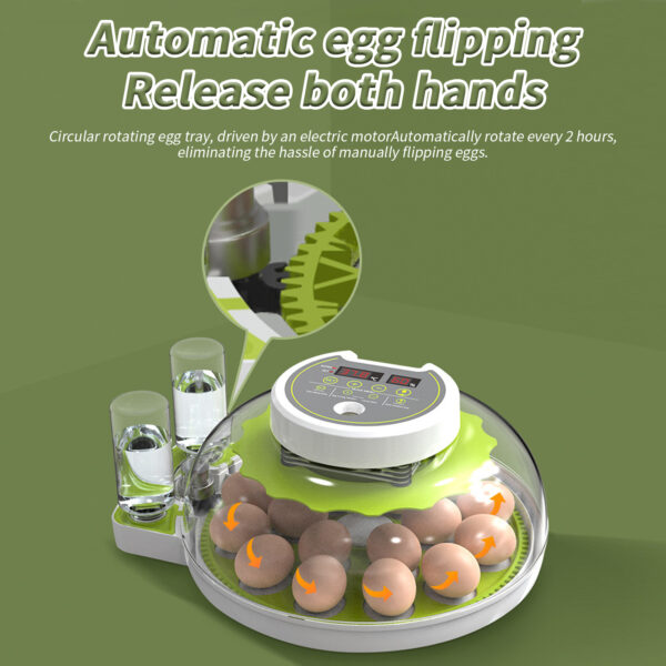 Egg Incubators with Automatic Temperature and Humidity Control Egg Candler Flipper