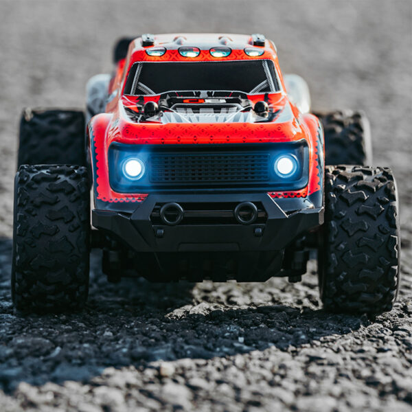 Remote Control Car, Rc Cars Truck High With Charging Cable, Strength Differential, High Capacity Battery, Off-road Tires, 30 Minute Ultra Long Endurance Off-road Vehicle Red [Light Edition] A battery