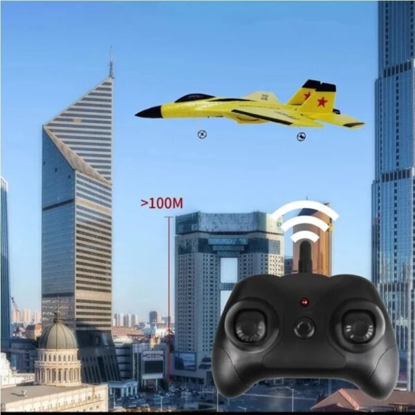 FX820 2.4G Remote Control Glider SU35 Fighter USB Rechargeable Foam RC Airplane Model Birthday Gifts For Kids blue