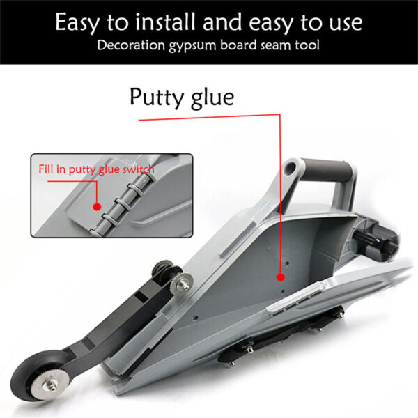 Drywall Taping Tool, Stainless Steel Gears Grip, Quick-Change Inside Corner Wheel