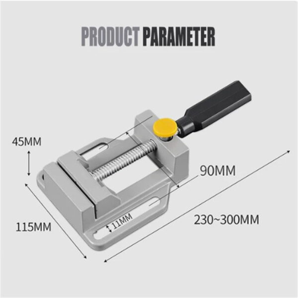 Table Vise, Work Bench Vise With Aluminum Alloy Body, Rotating Screws, Rubber Coated Handle, Quick Operation Button, Rotating Universal Clamp Quick flat nose pliers