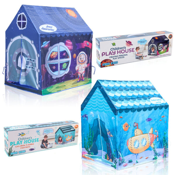 Kids Play Tent Cartoon Printing Indoor Outdoor Adventure Playhouse Birthday Christmas Gifts For Boys Girls C